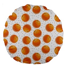 Orange Large 18  Premium Round Cushions by SychEva