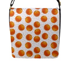 Orange Flap Closure Messenger Bag (l) by SychEva