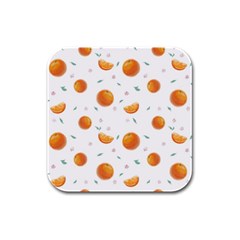 Oranges Rubber Square Coaster (4 Pack) by SychEva