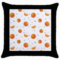 Oranges Throw Pillow Case (black) by SychEva