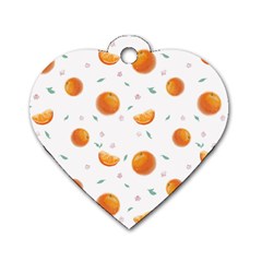 Oranges Dog Tag Heart (one Side) by SychEva