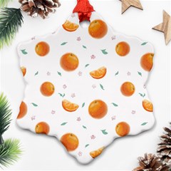 Oranges Snowflake Ornament (two Sides) by SychEva