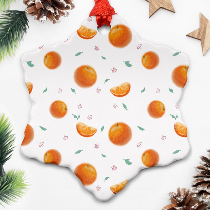 Oranges Snowflake Ornament (Two Sides)