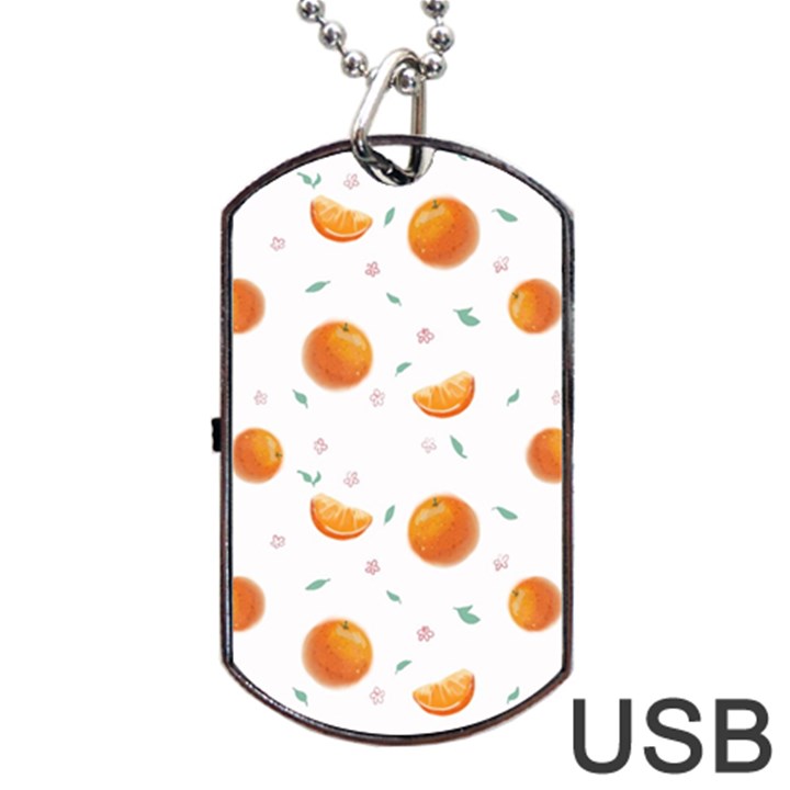 Oranges Dog Tag USB Flash (One Side)