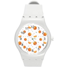 Oranges Round Plastic Sport Watch (m) by SychEva