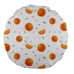 Oranges Large 18  Premium Round Cushions by SychEva