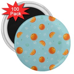 Oranges Pattern 3  Magnets (100 Pack) by SychEva