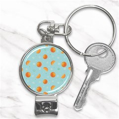 Oranges Pattern Nail Clippers Key Chain by SychEva