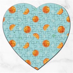 Oranges Pattern Jigsaw Puzzle (heart) by SychEva