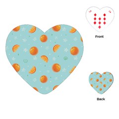 Oranges Pattern Playing Cards Single Design (heart) by SychEva