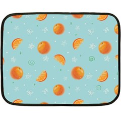 Oranges Pattern Fleece Blanket (mini) by SychEva