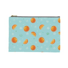 Oranges Pattern Cosmetic Bag (large) by SychEva