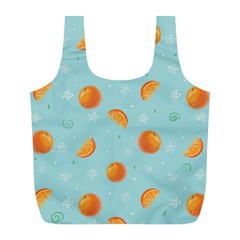 Oranges Pattern Full Print Recycle Bag (l) by SychEva