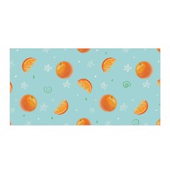 Oranges Pattern Satin Wrap 35  X 70  by SychEva