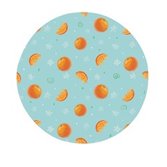 Oranges Pattern Mini Round Pill Box by SychEva