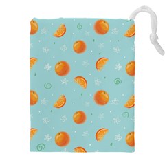 Oranges Pattern Drawstring Pouch (4xl) by SychEva