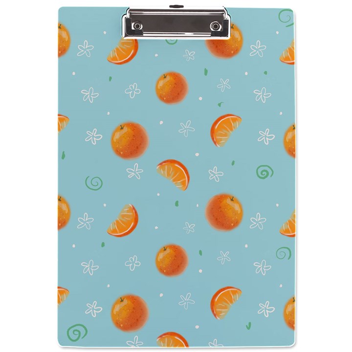 Oranges Pattern A4 Acrylic Clipboard