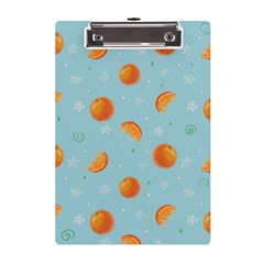 Oranges Pattern A5 Acrylic Clipboard by SychEva