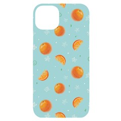 Oranges Pattern Iphone 14 Plus Black Uv Print Case by SychEva