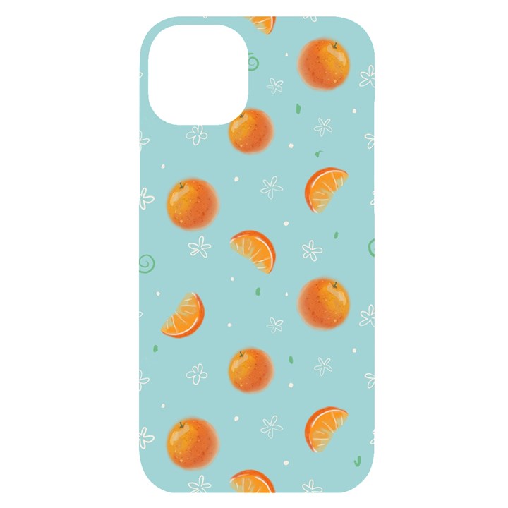 Oranges Pattern iPhone 14 Plus Black UV Print Case