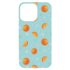 Oranges Pattern Iphone 14 Pro Max Black Uv Print Case by SychEva