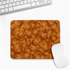 Fruity Fun Tangerine Print Pattern Small Mousepad by dflcprintsclothing