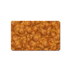 Fruity Fun Tangerine Print Pattern Magnet (name Card) by dflcprintsclothing