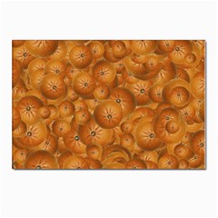 Fruity Fun Tangerine Print Pattern Postcard 4 x 6  (pkg Of 10) by dflcprintsclothing