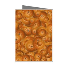 Fruity Fun Tangerine Print Pattern Mini Greeting Cards (pkg Of 8) by dflcprintsclothing