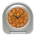 Fruity Fun Tangerine Print Pattern Travel Alarm Clock Front