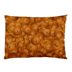 Fruity Fun Tangerine Print Pattern Pillow Case (two Sides) by dflcprintsclothing