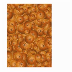 Fruity Fun Tangerine Print Pattern Large Garden Flag (two Sides) by dflcprintsclothing