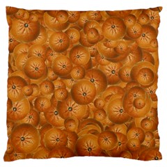 Fruity Fun Tangerine Print Pattern Large Cushion Case (two Sides) by dflcprintsclothing