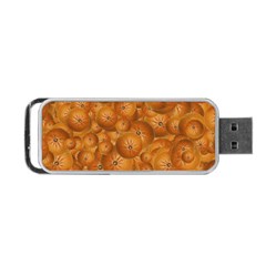 Fruity Fun Tangerine Print Pattern Portable Usb Flash (one Side)