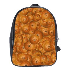 Fruity Fun Tangerine Print Pattern School Bag (xl) by dflcprintsclothing