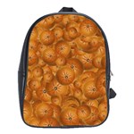 Fruity Fun Tangerine Print Pattern School Bag (XL) Front