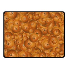 Fruity Fun Tangerine Print Pattern Two Sides Fleece Blanket (small) by dflcprintsclothing