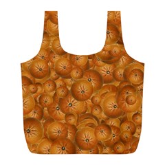 Fruity Fun Tangerine Print Pattern Full Print Recycle Bag (l) by dflcprintsclothing