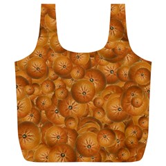 Fruity Fun Tangerine Print Pattern Full Print Recycle Bag (xl) by dflcprintsclothing