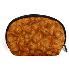 Fruity Fun Tangerine Print Pattern Accessory Pouch (large) by dflcprintsclothing