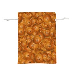 Fruity Fun Tangerine Print Pattern Lightweight Drawstring Pouch (l) by dflcprintsclothing