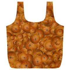 Fruity Fun Tangerine Print Pattern Full Print Recycle Bag (xxl) by dflcprintsclothing