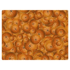 Fruity Fun Tangerine Print Pattern Two Sides Premium Plush Fleece Blanket (extra Small) by dflcprintsclothing