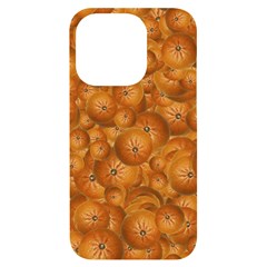 Fruity Fun Tangerine Print Pattern Iphone 14 Pro Black Uv Print Case by dflcprintsclothing