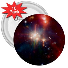 Astrology Astronomical Cluster Galaxy Nebula 3  Buttons (10 Pack)  by Jancukart