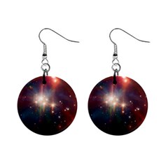 Astrology Astronomical Cluster Galaxy Nebula Mini Button Earrings by Jancukart