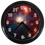 Astrology Astronomical Cluster Galaxy Nebula Wall Clock (Black) Front