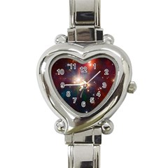 Astrology Astronomical Cluster Galaxy Nebula Heart Italian Charm Watch