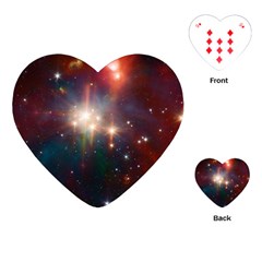 Astrology Astronomical Cluster Galaxy Nebula Playing Cards Single Design (heart)