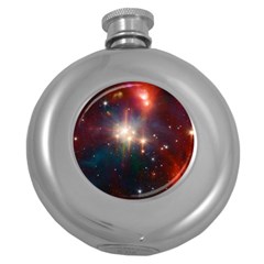 Astrology Astronomical Cluster Galaxy Nebula Round Hip Flask (5 Oz)